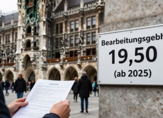 München erhöht Bearbeitungsgebühr für Wohnsitzummeldung auf 19,50 Euro ab 2025