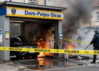 Nach Brandstiftung: Münchner SB-Waschanlage in der Dom-Pedro-Straße für Wochen geschlossen