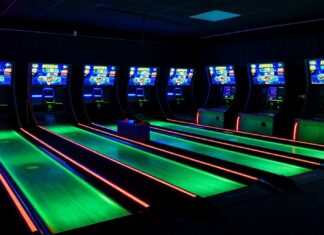 Münchens erstes Schwarzlicht-Minigolf mit 18 fluoreszierenden Bahnen eröffnet