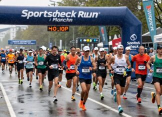Über 12.000 Läufer beim Sportscheck Run München trotz Regenrekord