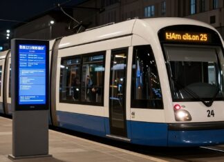 Münchens neue Tram-Linie 25 startet im Dezember mit 14 Haltestellen und Echtzeit-Info-Displays